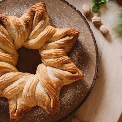 nutella filled pastry dessert wreath