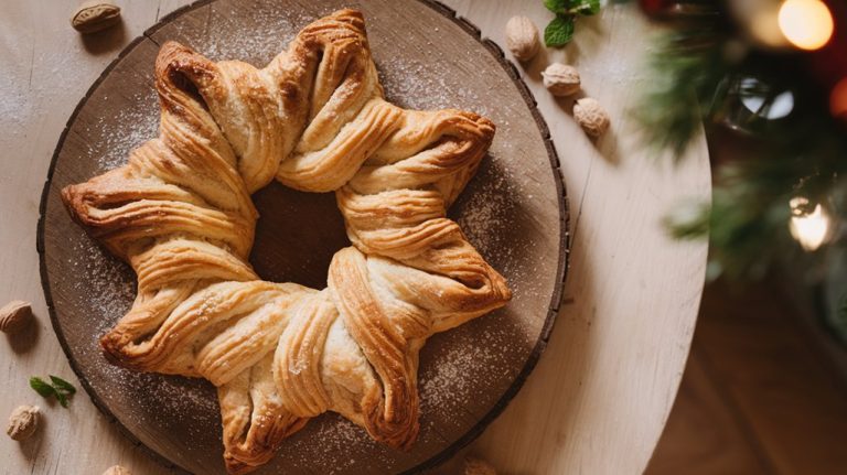 nutella filled pastry dessert wreath