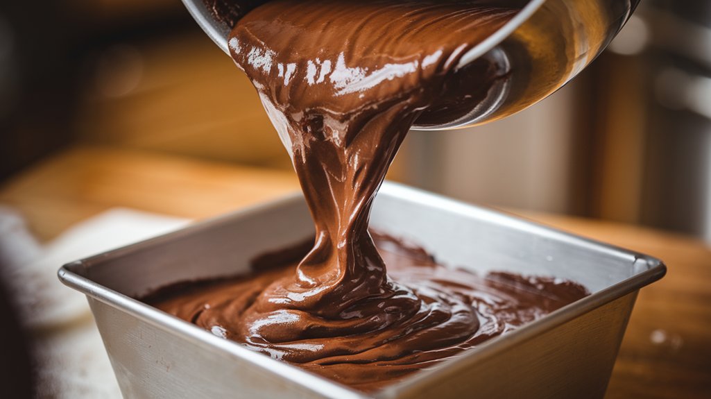 pour mixture into pan