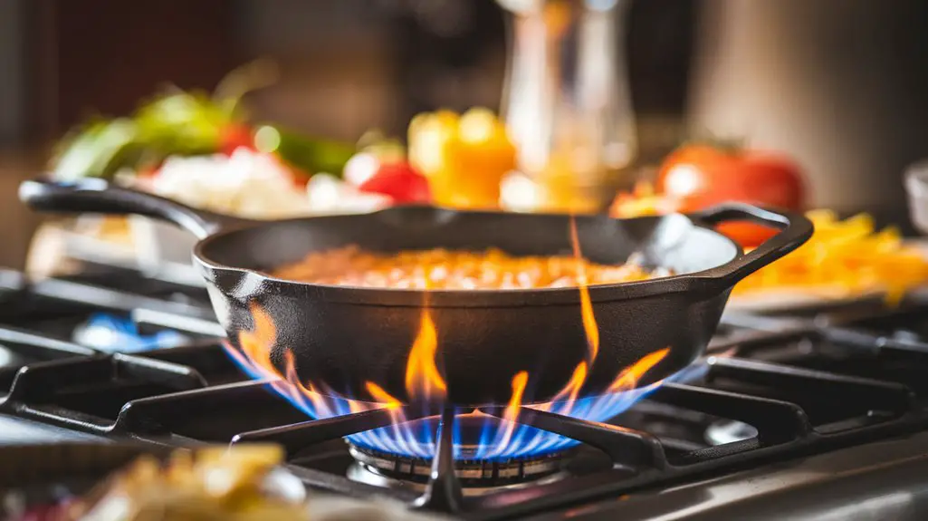 preheat skillet to medium high