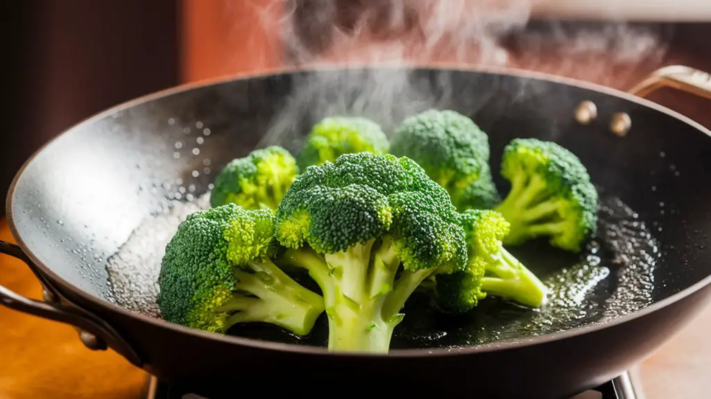 saut broccoli in oil