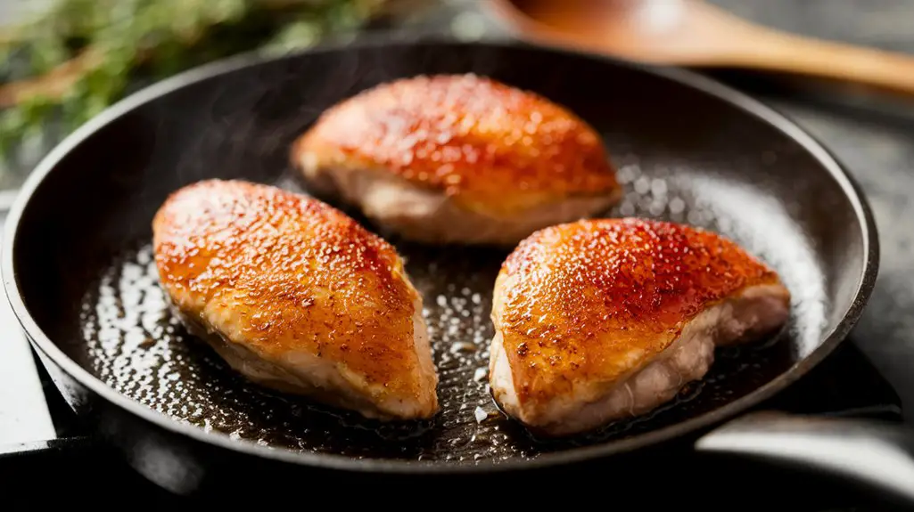 saut chicken until golden