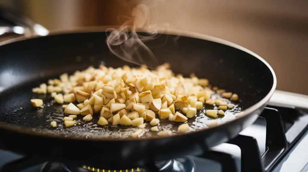 saut garlic until fragrant