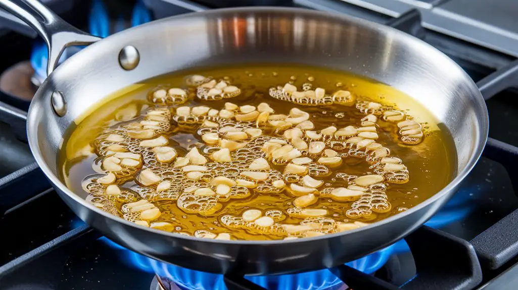 saut garlic until fragrant