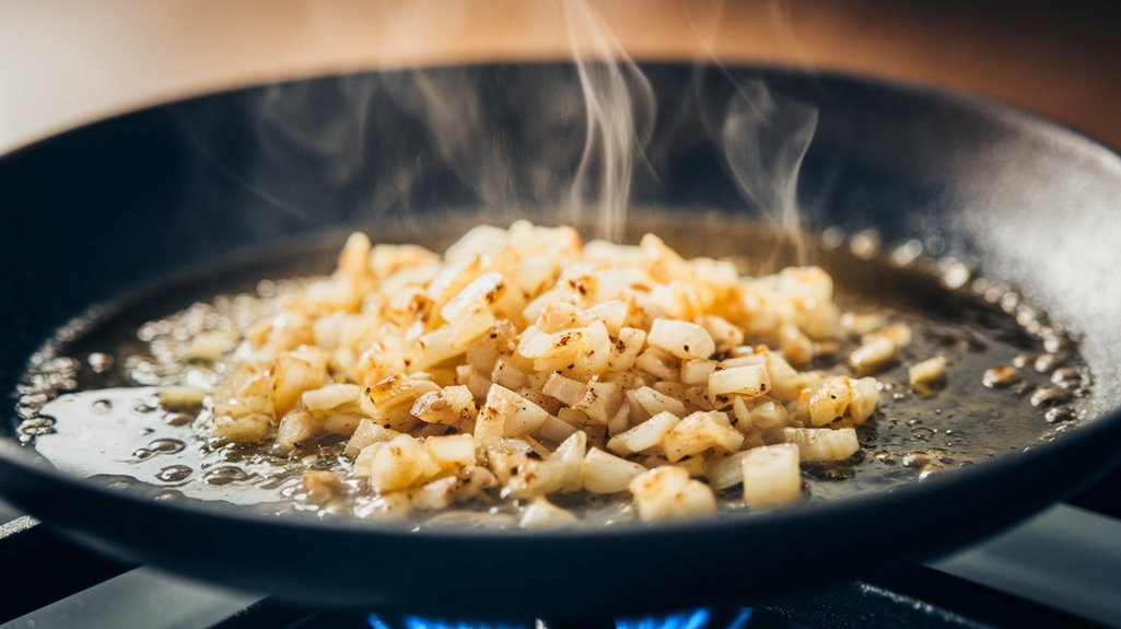 saut garlic until fragrant