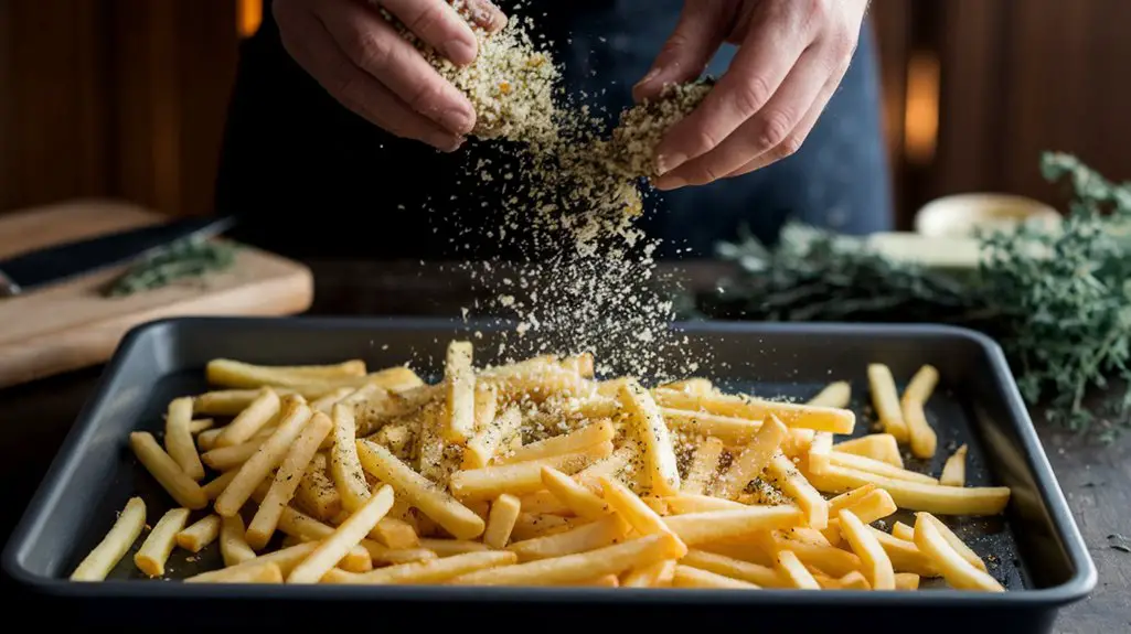 season fries with seasonings