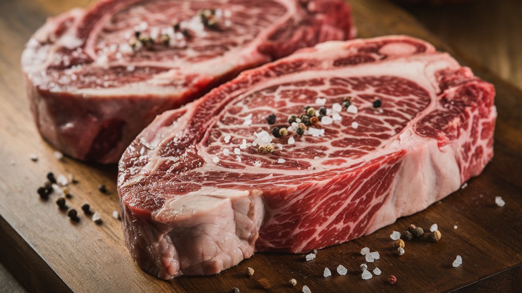 season steaks with seasoning