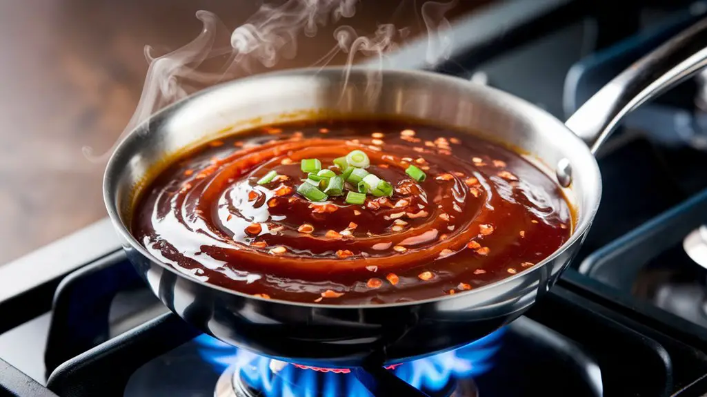 simmer sauce for five minutes