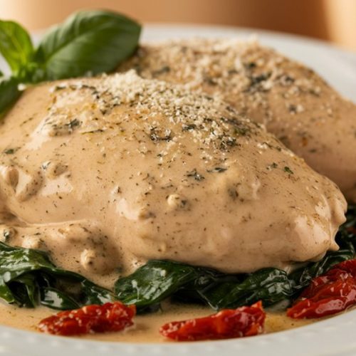 slow cooked garlic chicken dish