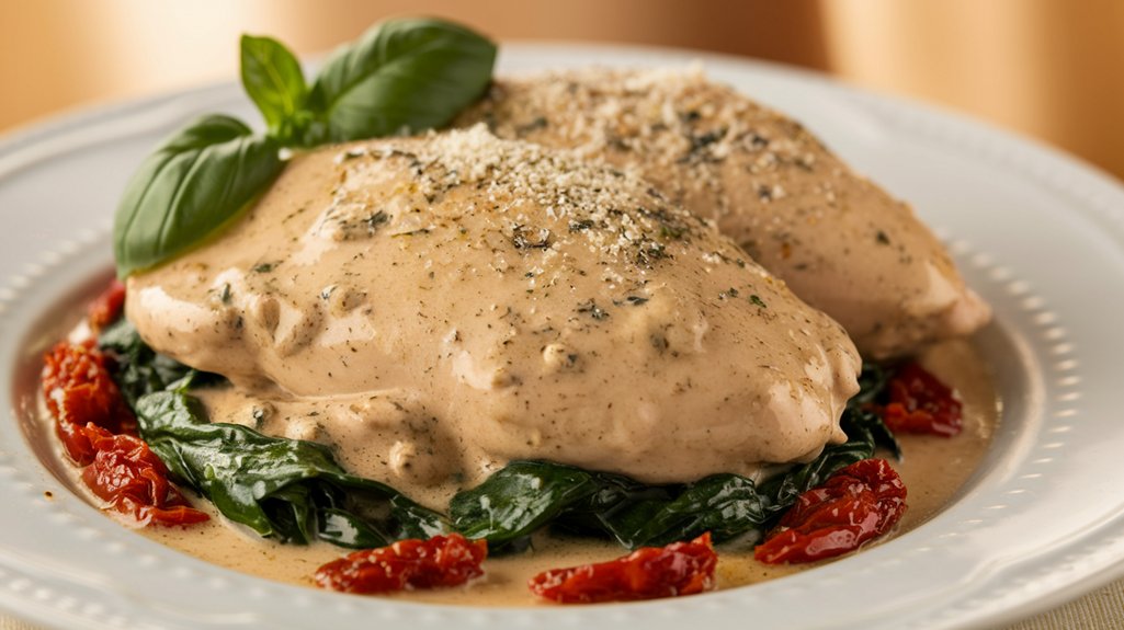 slow cooked garlic chicken dish