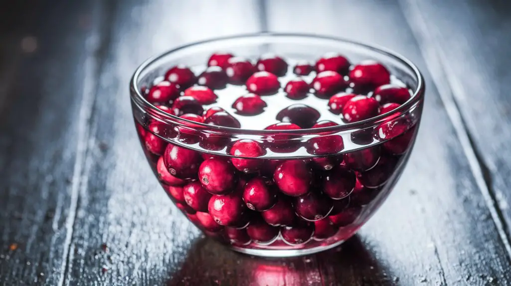 soak cranberries for one hour