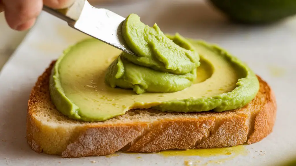 spread avocado on toast