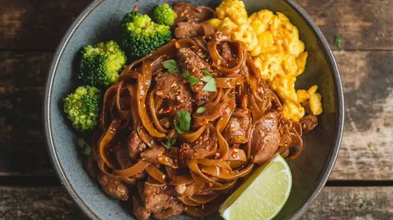 stir fried thai noodle dish