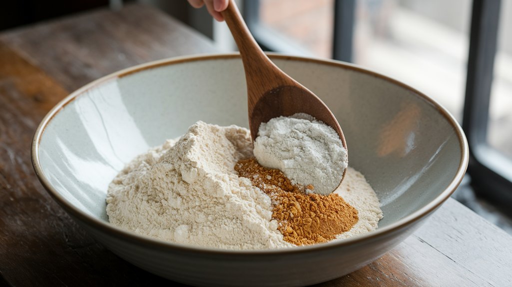 thoroughly combine dry ingredients