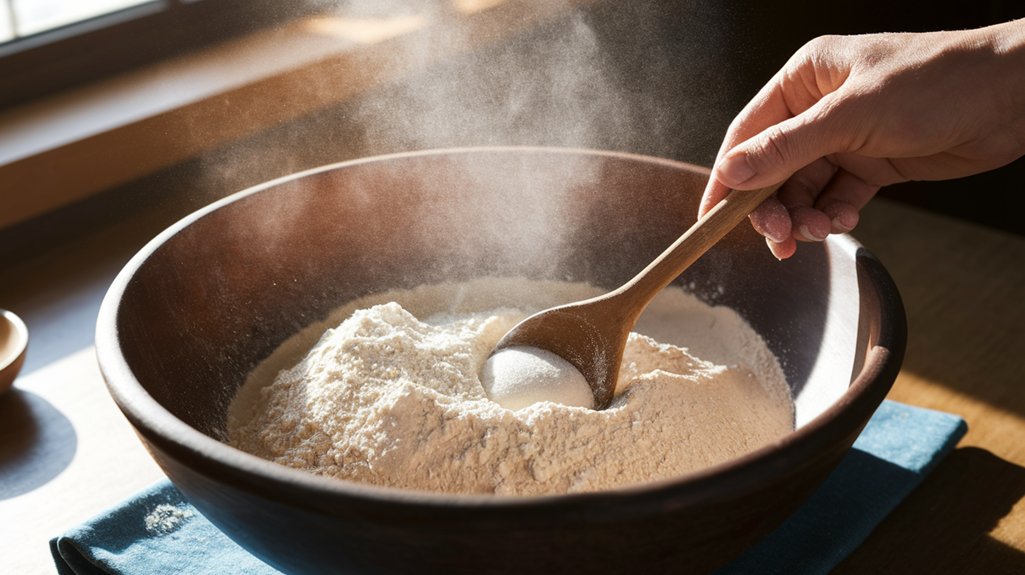 thoroughly mix dry ingredients