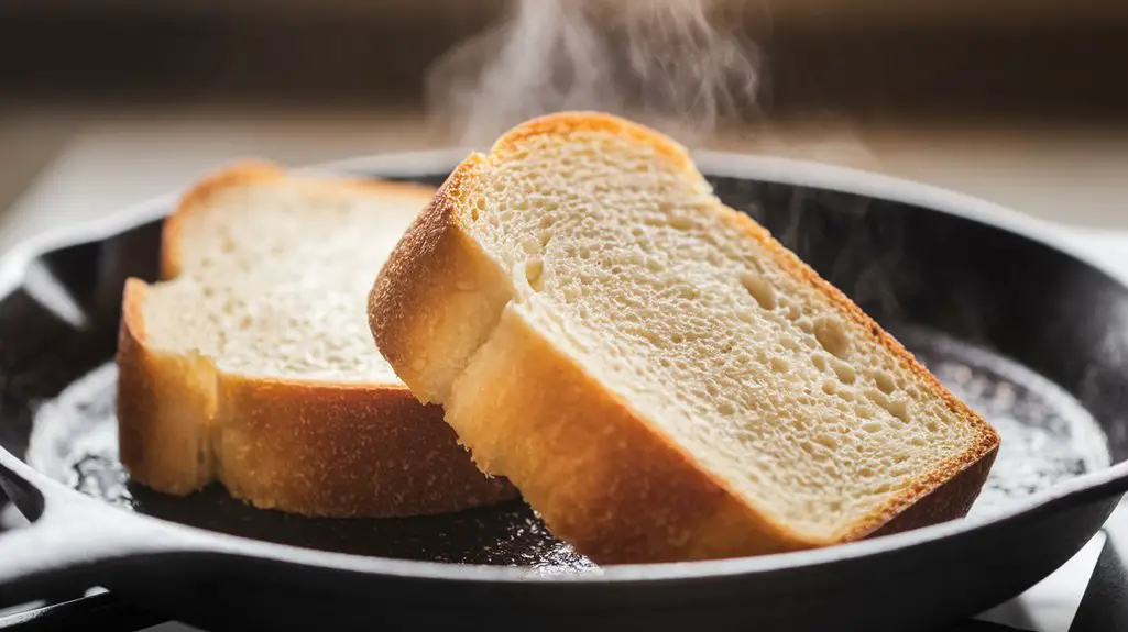 toast bread until golden