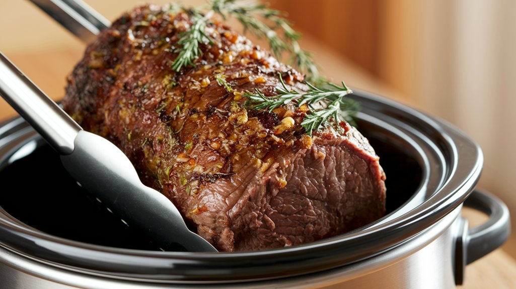 transfer roast to slow cooker