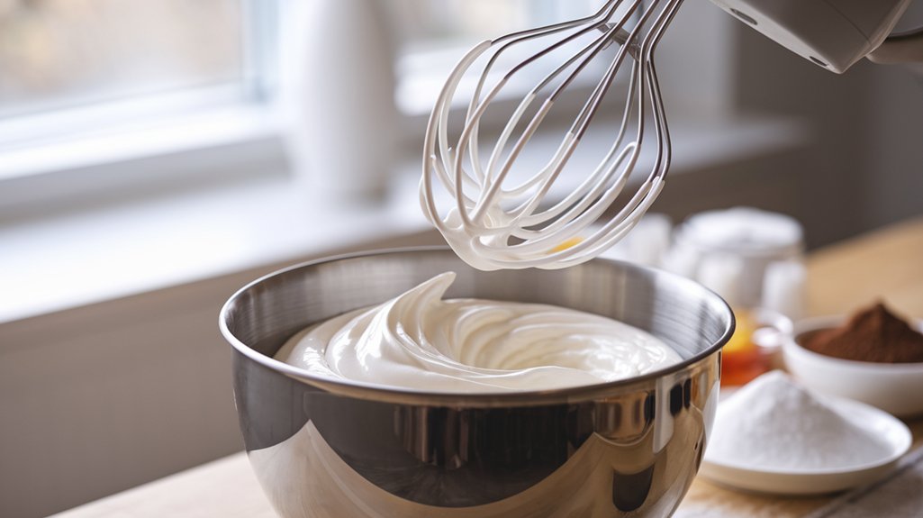 whisk egg whites stiffly