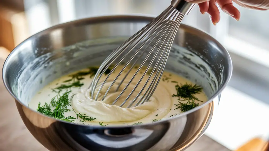 whisk sour cream mixture