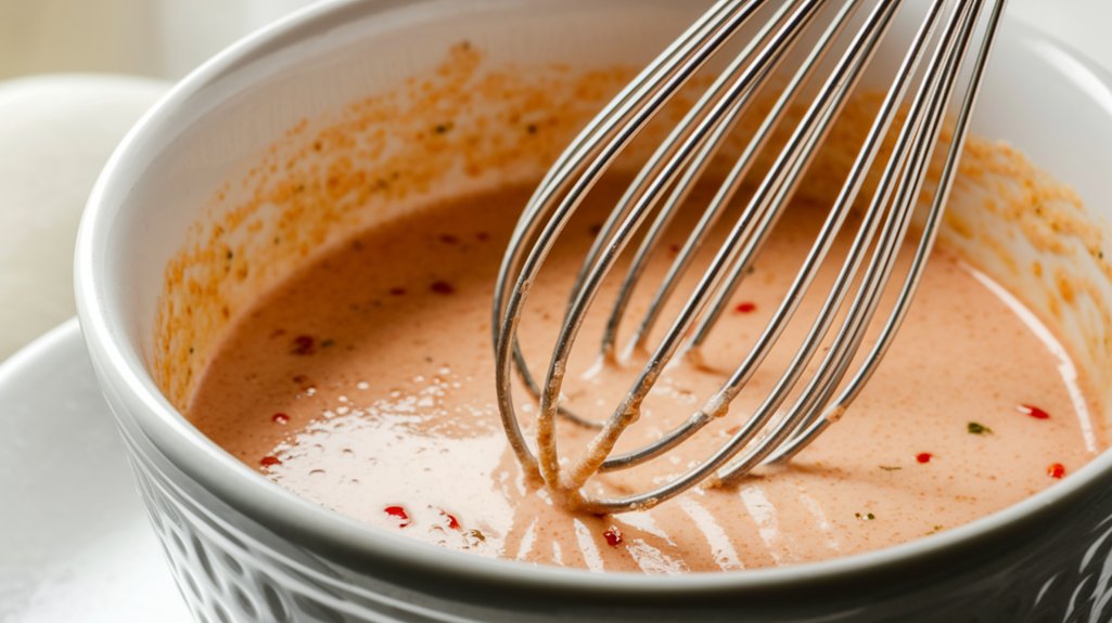 whisk together spicy sauce