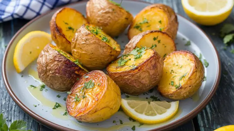 zesty lemon infused greek potatoes