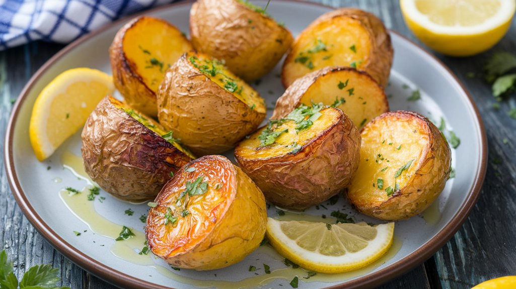 zesty lemon infused greek potatoes