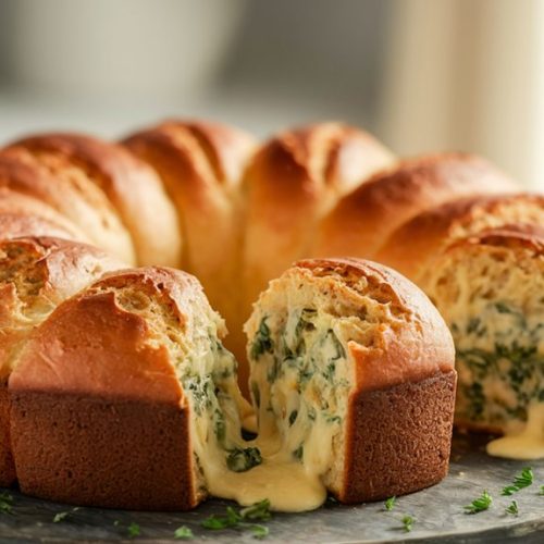cheesy spinach artichoke bread