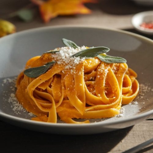 creamy pumpkin pasta dish
