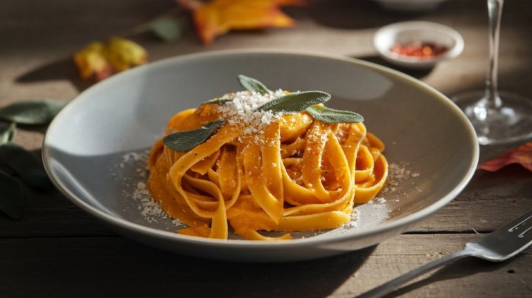 creamy pumpkin pasta dish