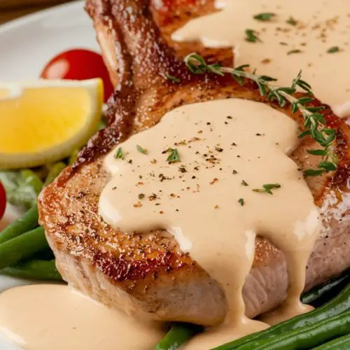 crispy garlic cream pork