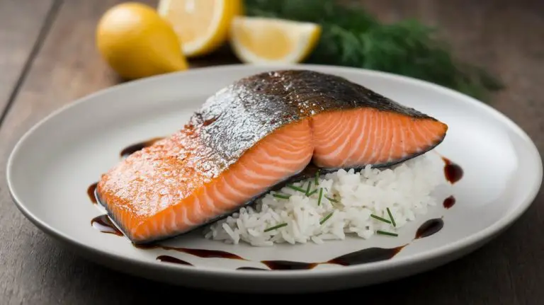 delicious salmon and rice