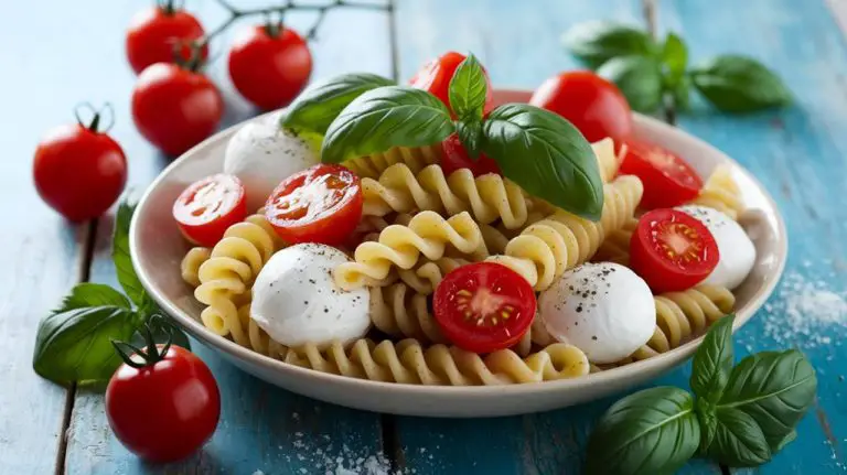 Caprese Pasta Salad-fresh colorful pasta dish