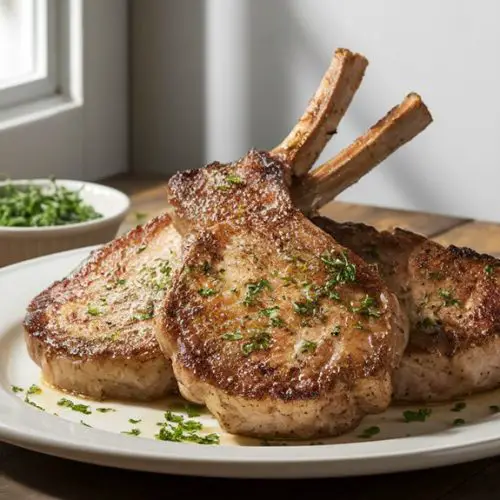 garlic flavored pork chop recipe