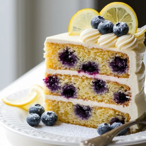 lemon flavored blueberry dessert