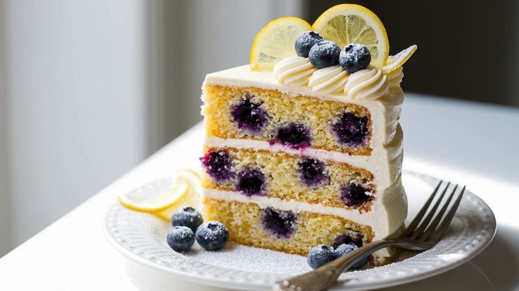 lemon flavored blueberry dessert