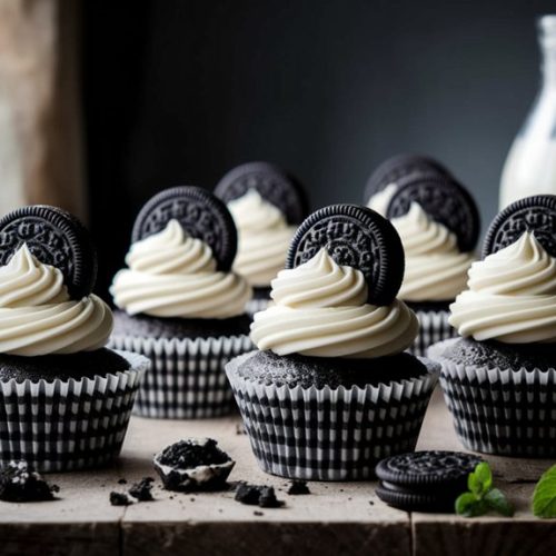 oreo filled chocolate cupcakes