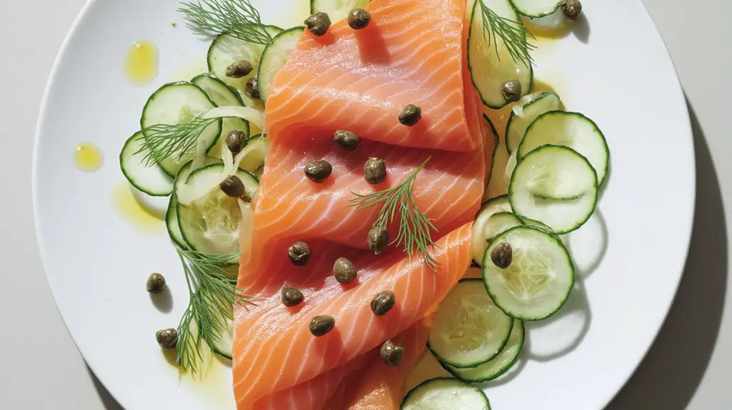 salmon and cucumber salad