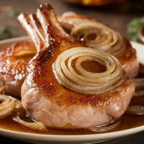 savory french onion pork chops