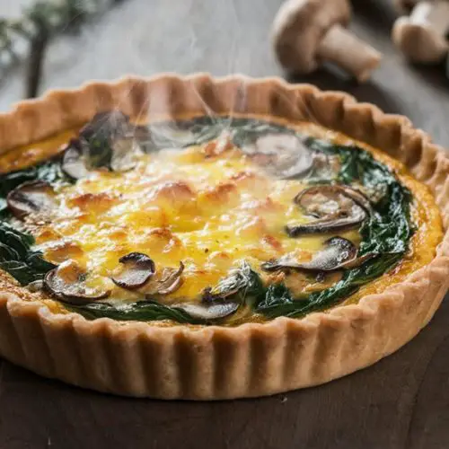 savory spinach mushroom quiche