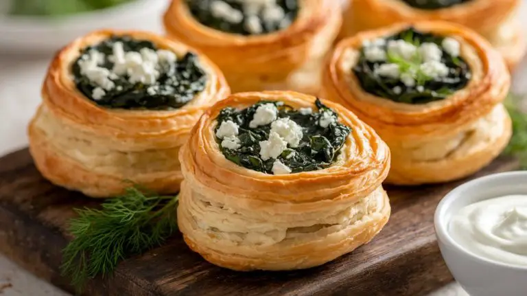savory spinach pastry puffs