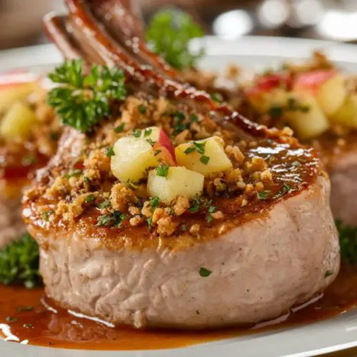 savory stuffed pork chops