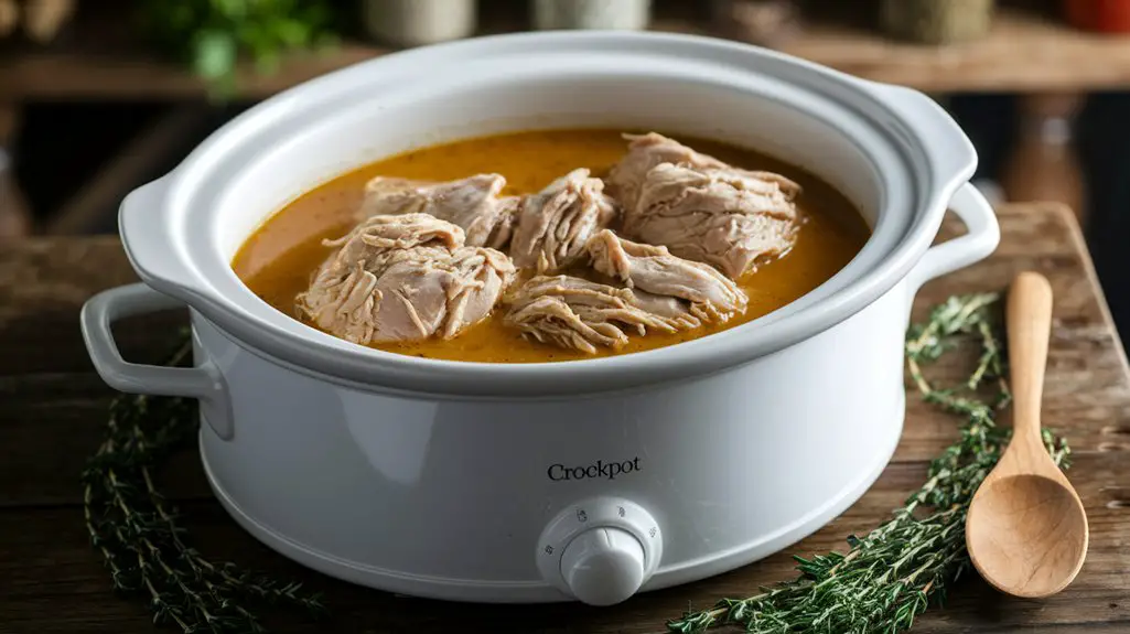 slow cooked chicken gravy
