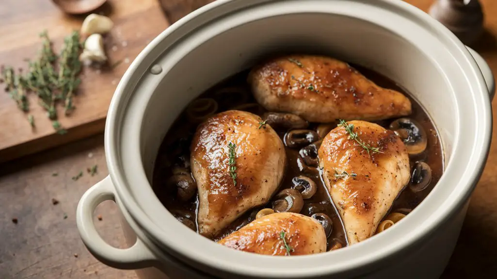 slow cooked chicken with marsala