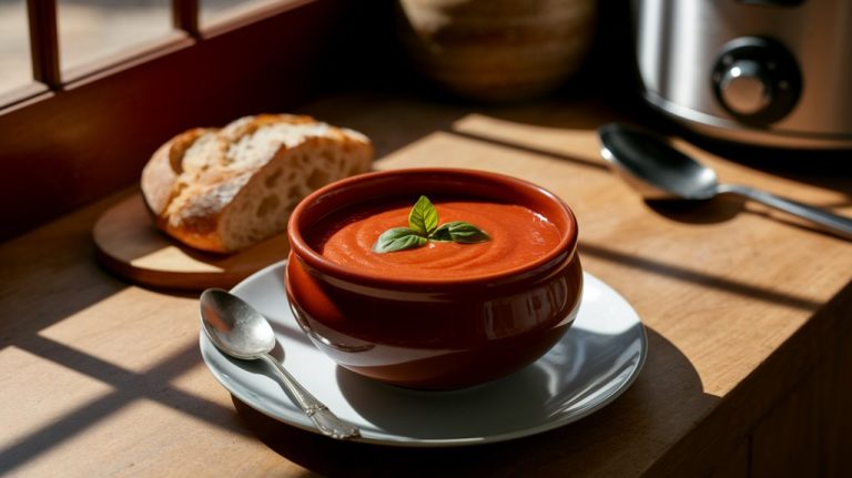 slow cooked creamy tomato soup
