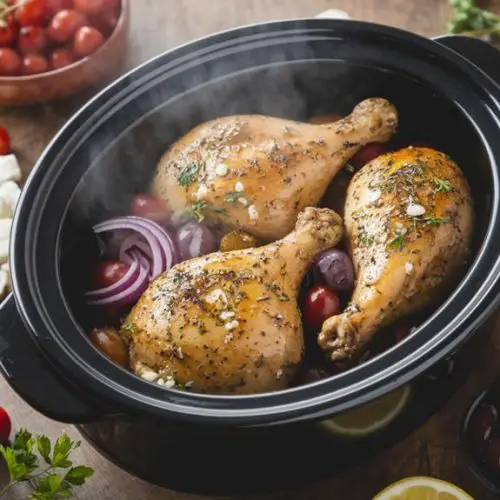 slow cooked mediterranean chicken dish