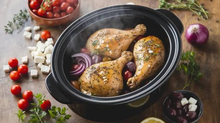 slow cooked mediterranean chicken dish