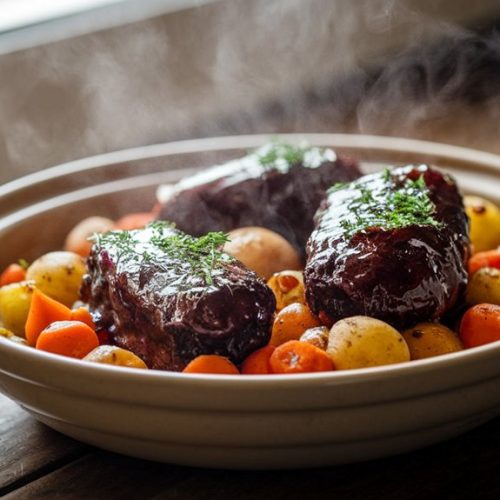 slow cooked tender beef ribs