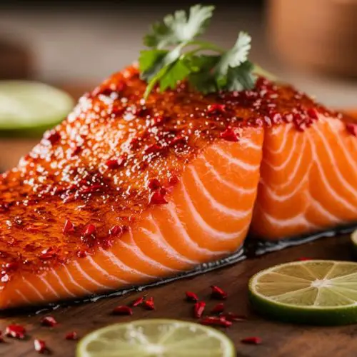 spicy citrus flavored salmon dish