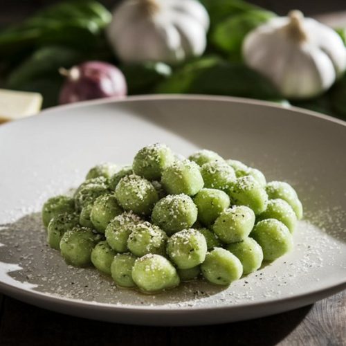 spinach based potato dumplings