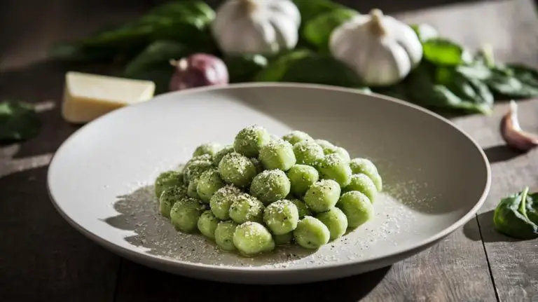 spinach based potato dumplings